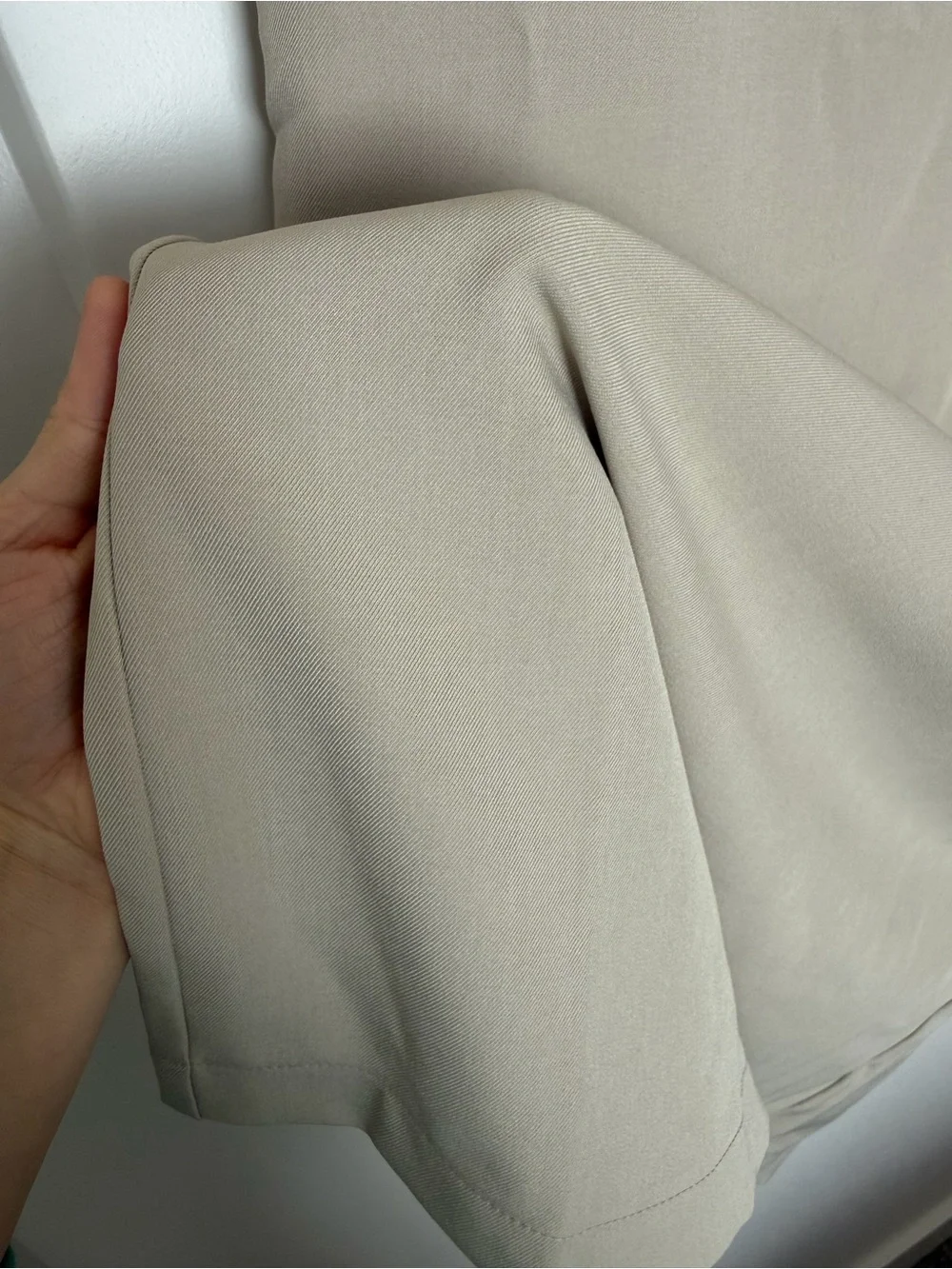 Slim Fit Beige Midi Skirt